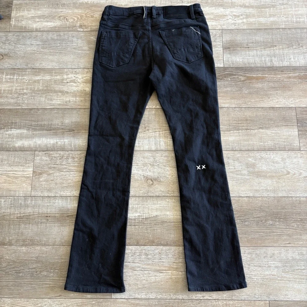 Cult of Individuality Jeans Lenny Boot 603 Mens 33x34 Black Denim Embroidery EUC